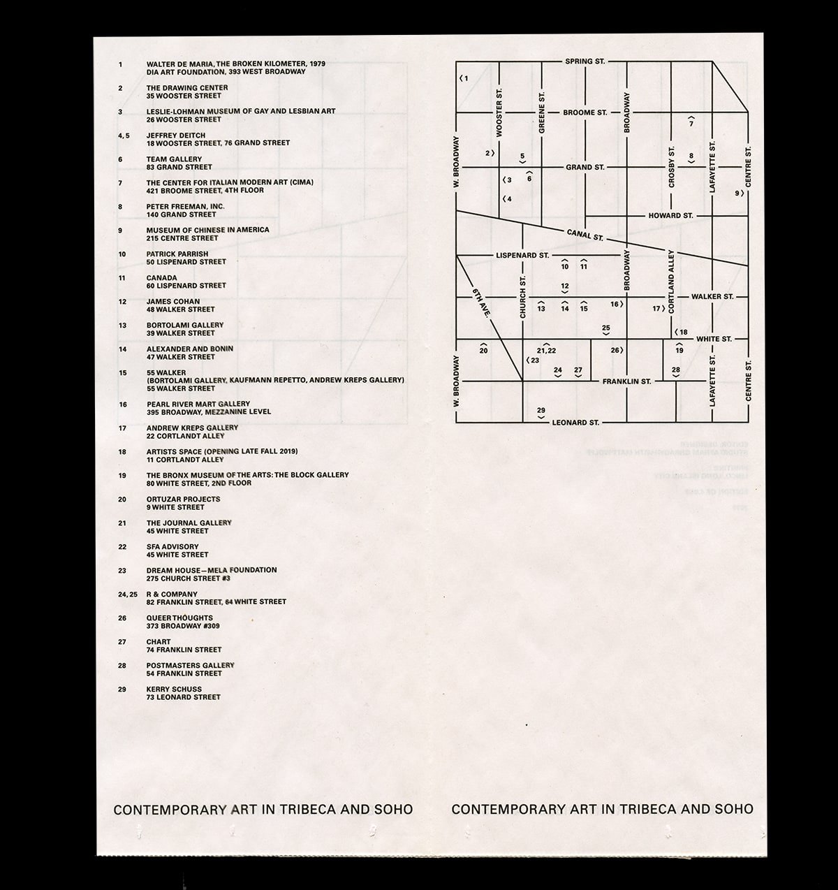 *Contemporary Art in Tribeca and Soho*
Publication (Editor and Designer)