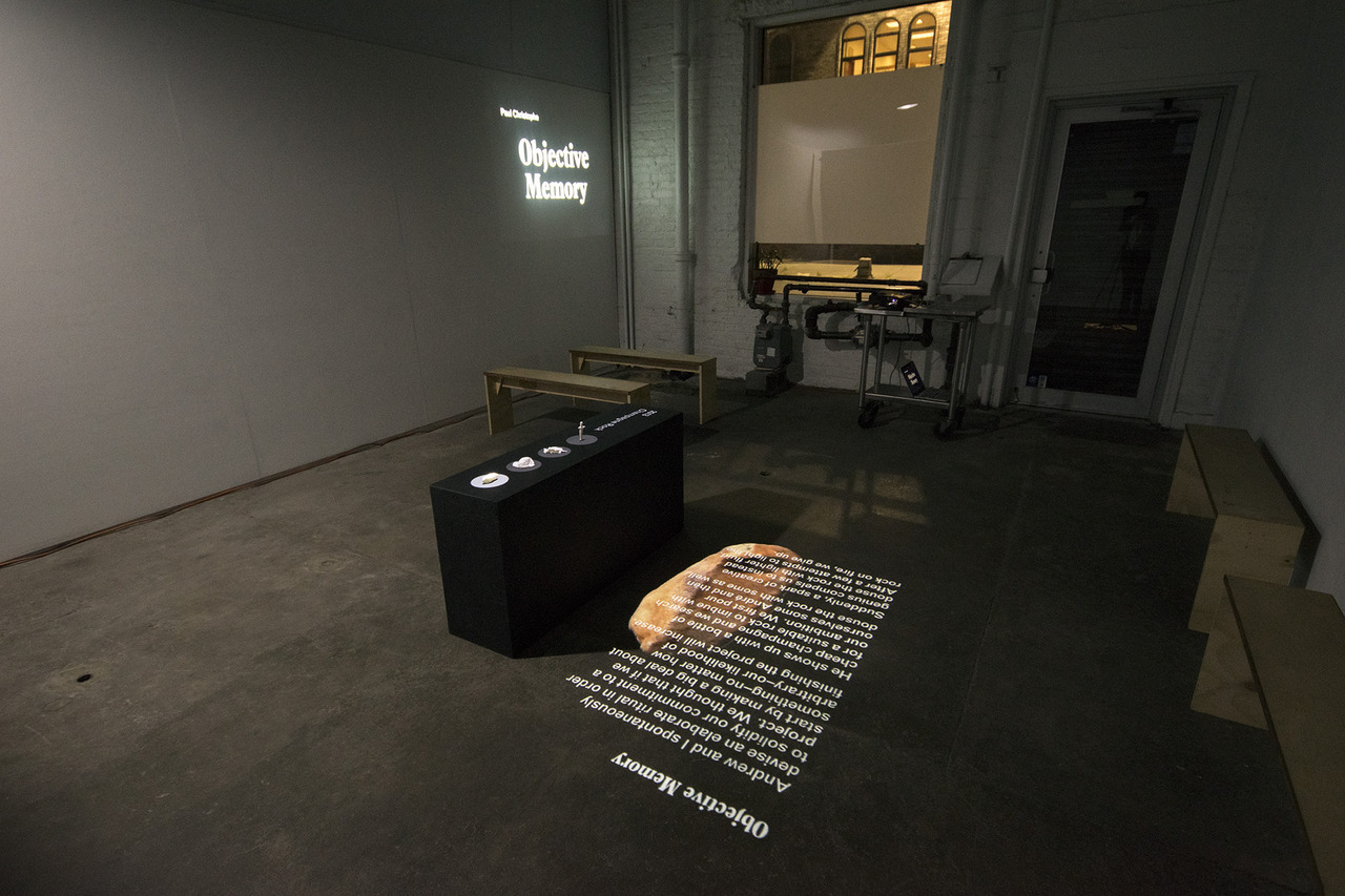 *Objective Memory* by Paul Christophe, The Bakery
Artist Talk (Producer), Installation (Designer)