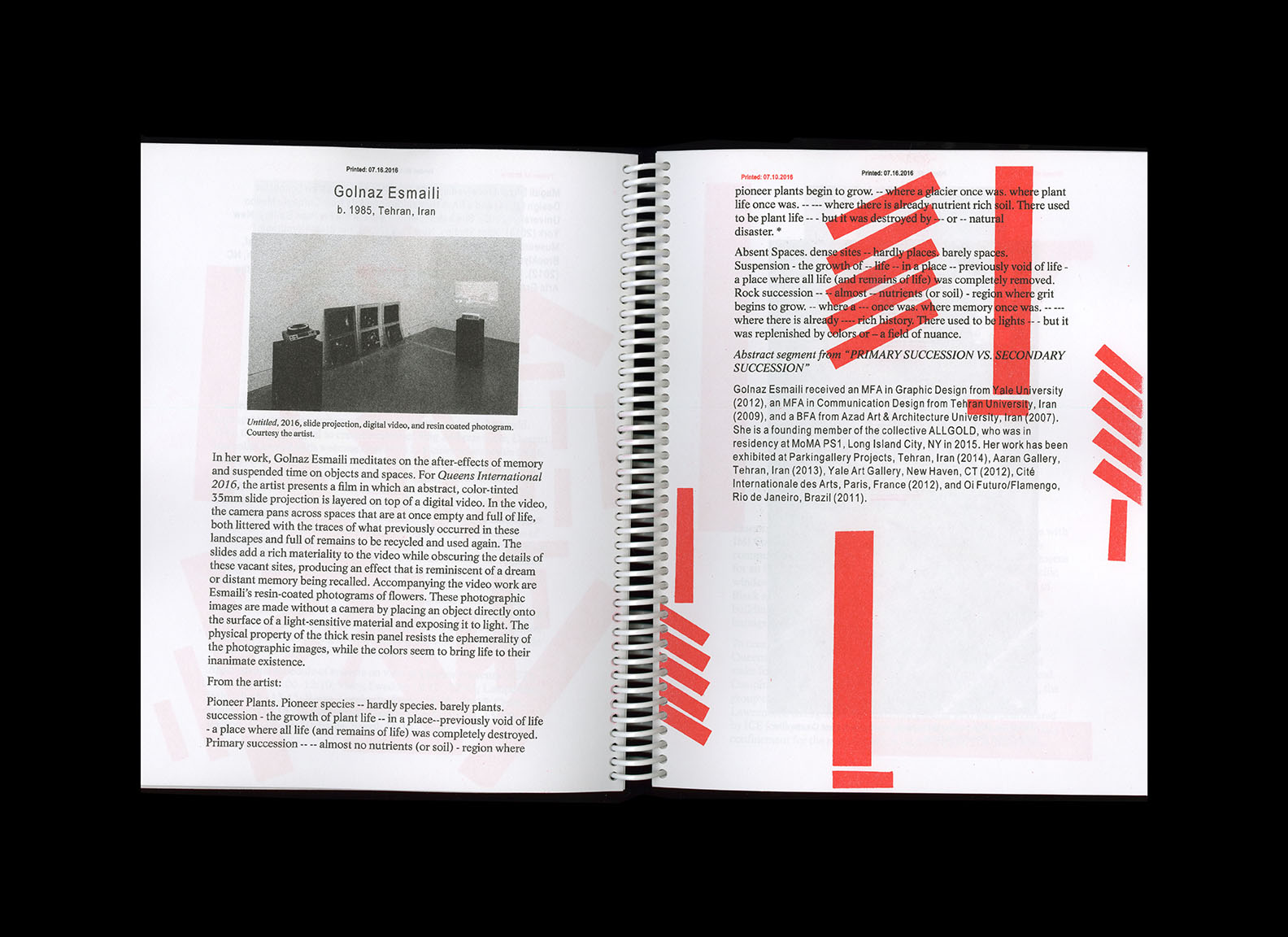 *Queens International 2016*, Queens Museum Biannual Exhibition 
Creative Director ; Visual Identity, Digital and Print Publication (Editor and Designer)