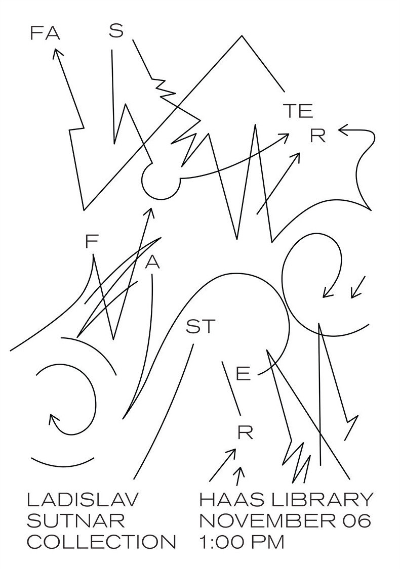 *Faster, Faster: Ladislav Sutnar Collection*, Haas Library, Yale University
Announcement (Designer)